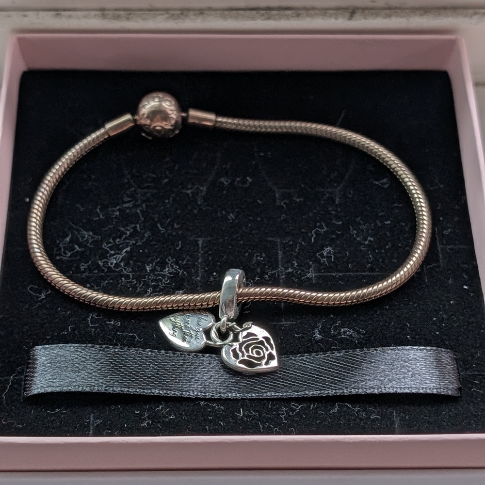 Silver Heart Charm Bracelet